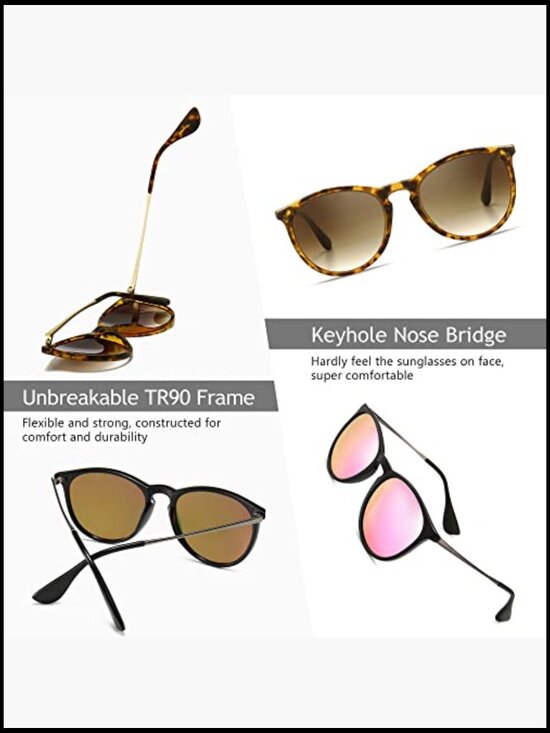 Premium Vintage Round Sunglasses Polarized UV400 TR90 Frame  display picture 1